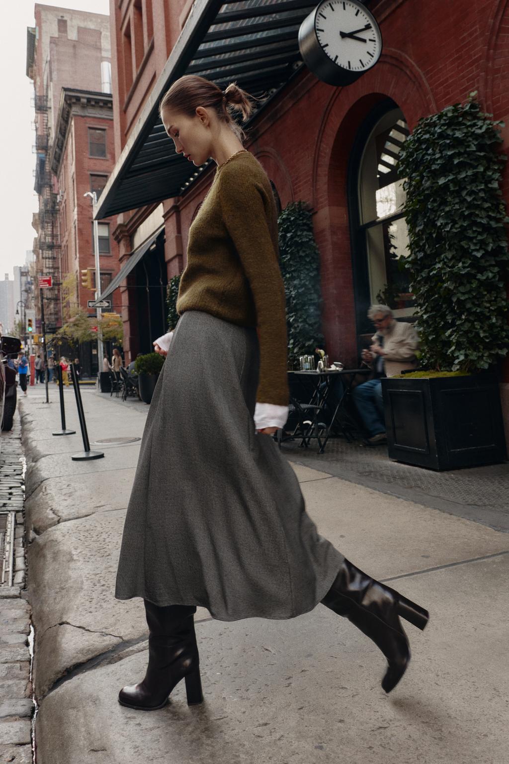 ЮБКА-НАКИДКА МИДИ «ГУСИНАЯ ЛАПКА»