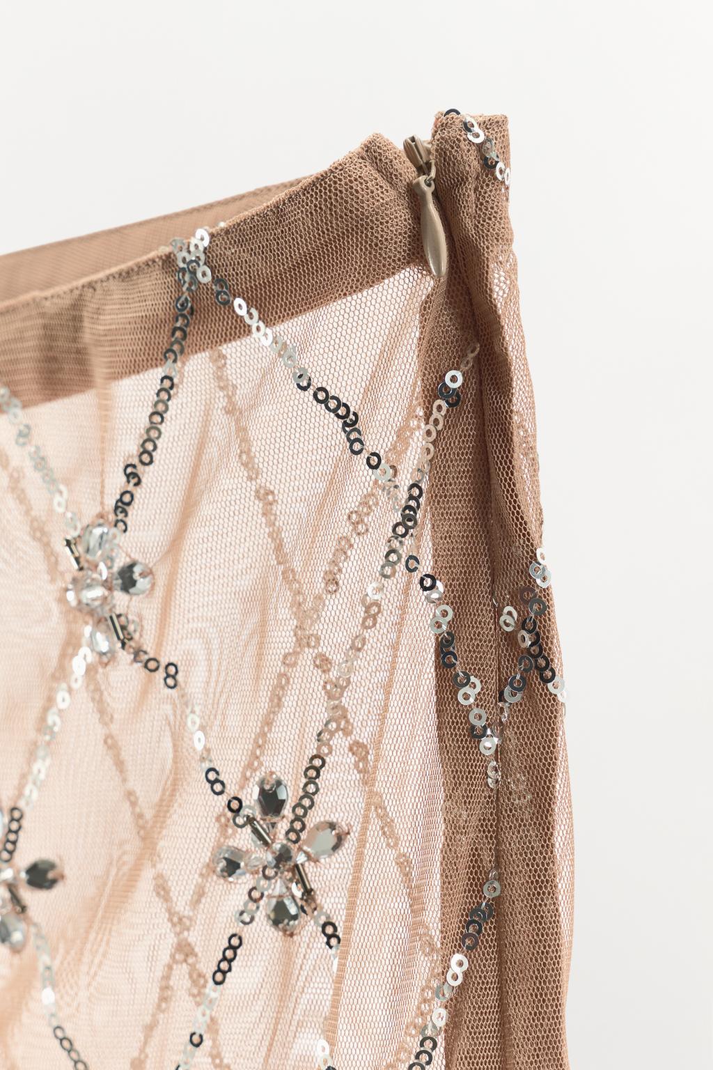 ЮБКА МИДИ С ВЫШИВКОЙ И БИСЕРОМ