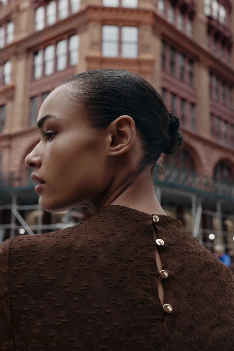 Платье миди с драпировкой