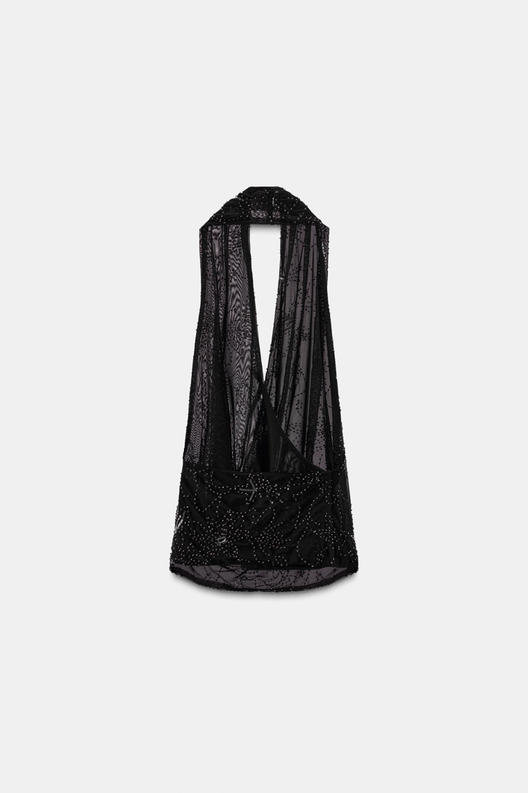 Топ-бандо с бисерными вышивками