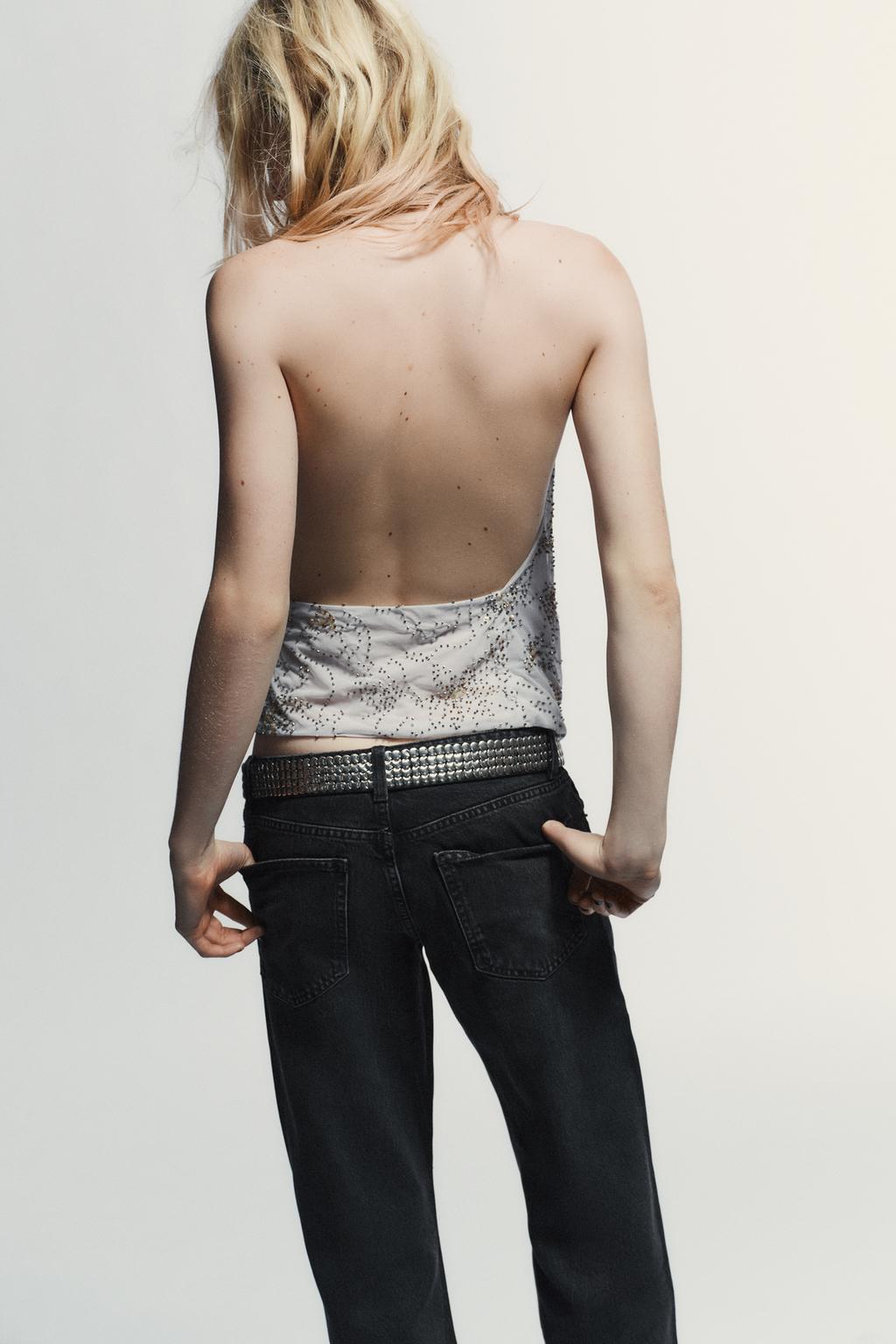 ТОП ХАЛТЕР С ВЫШИВКОЙ И БУСИНАМИ