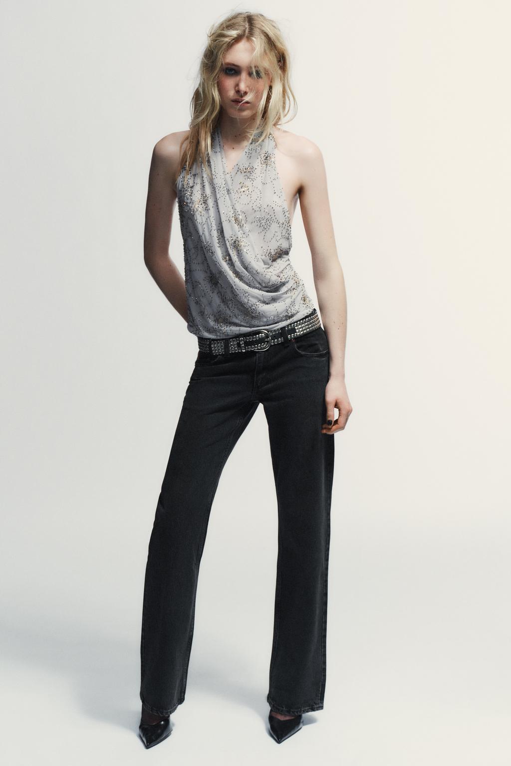 ТОП ХАЛТЕР С ВЫШИВКОЙ И БУСИНАМИ