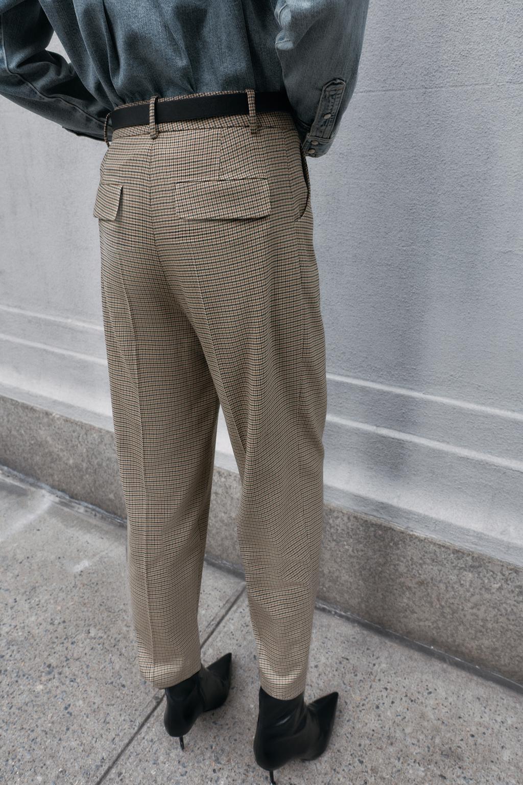 БРЮКИ «ГУСИНАЯ ЛАПКА» С РЕМНЕМ