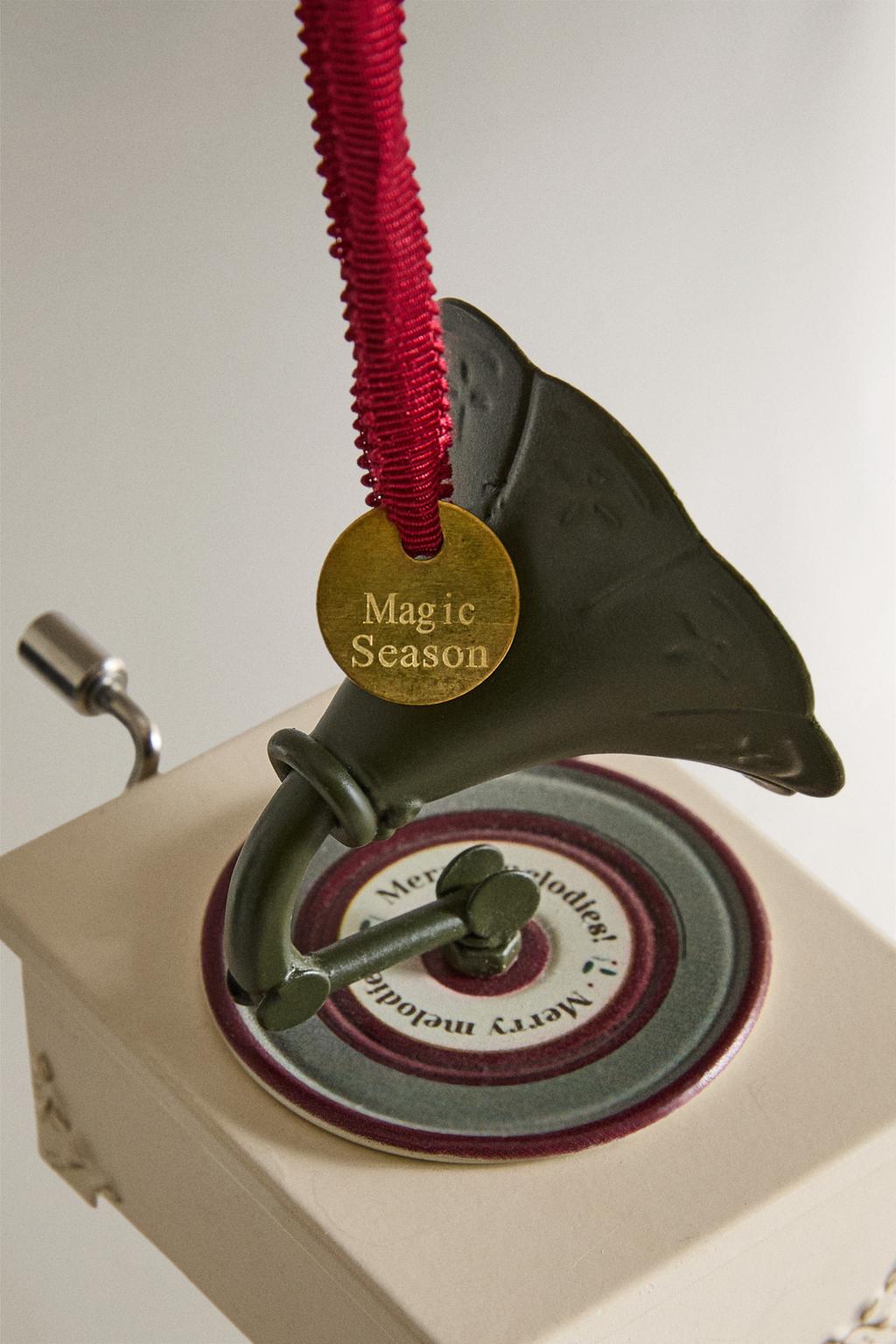 Рождественская игрушка ёлочка граммофон