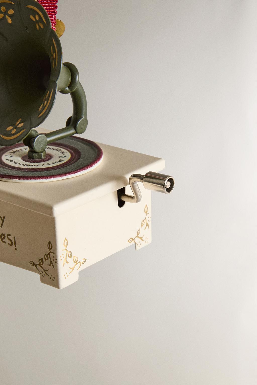 Рождественская игрушка ёлочка граммофон