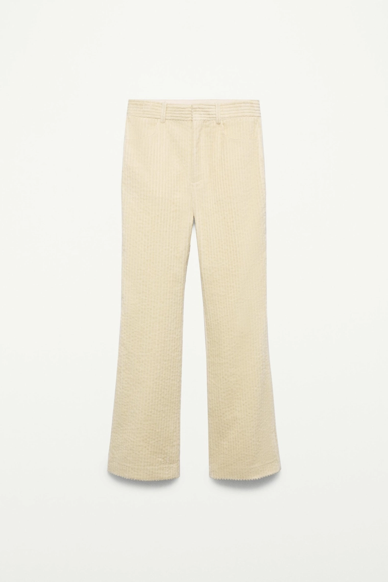 Брюки из вельвета с расклешенным подолом - вещь zara woman