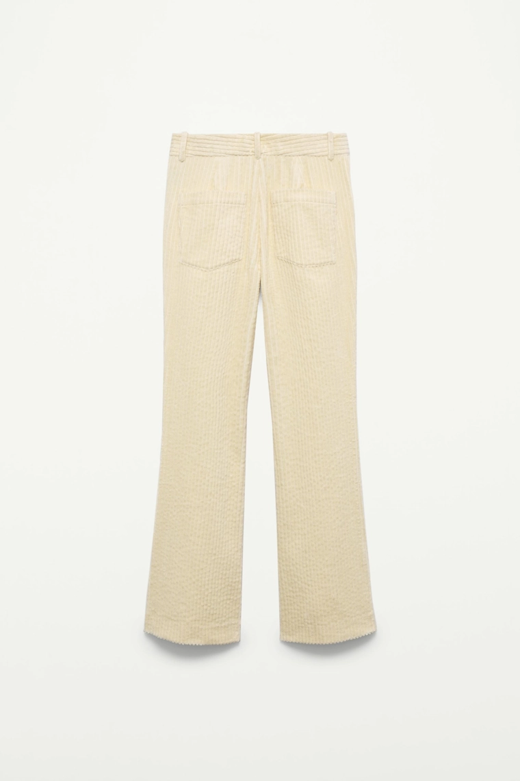 Брюки из вельвета с расклешенным подолом - вещь zara woman