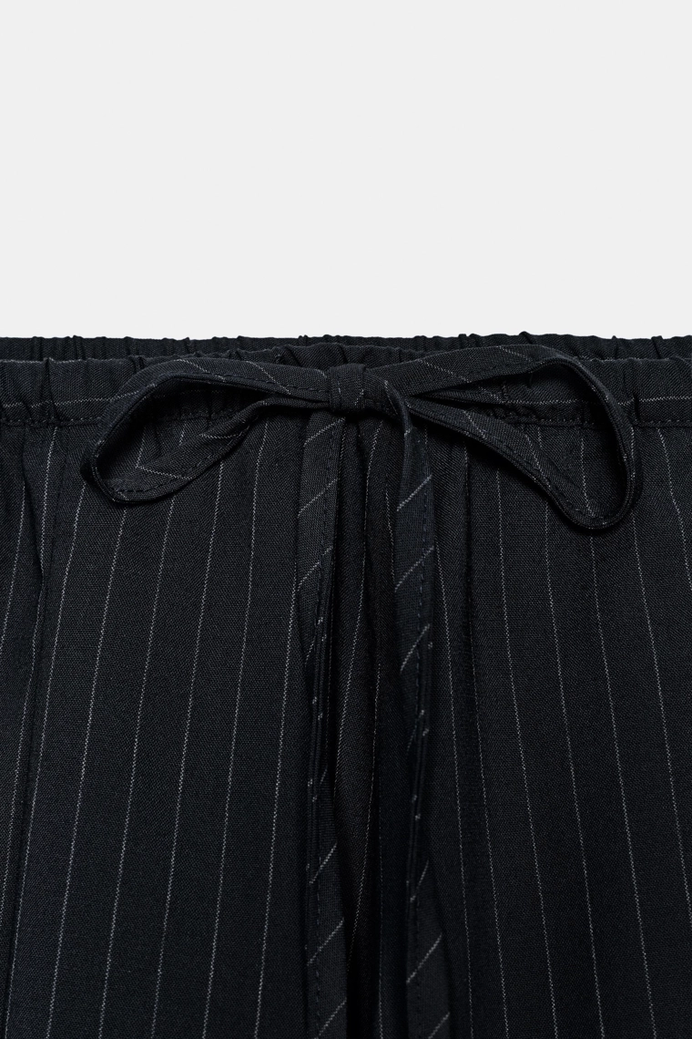 Брюки в полоску с завышенной талией из коллекции zw