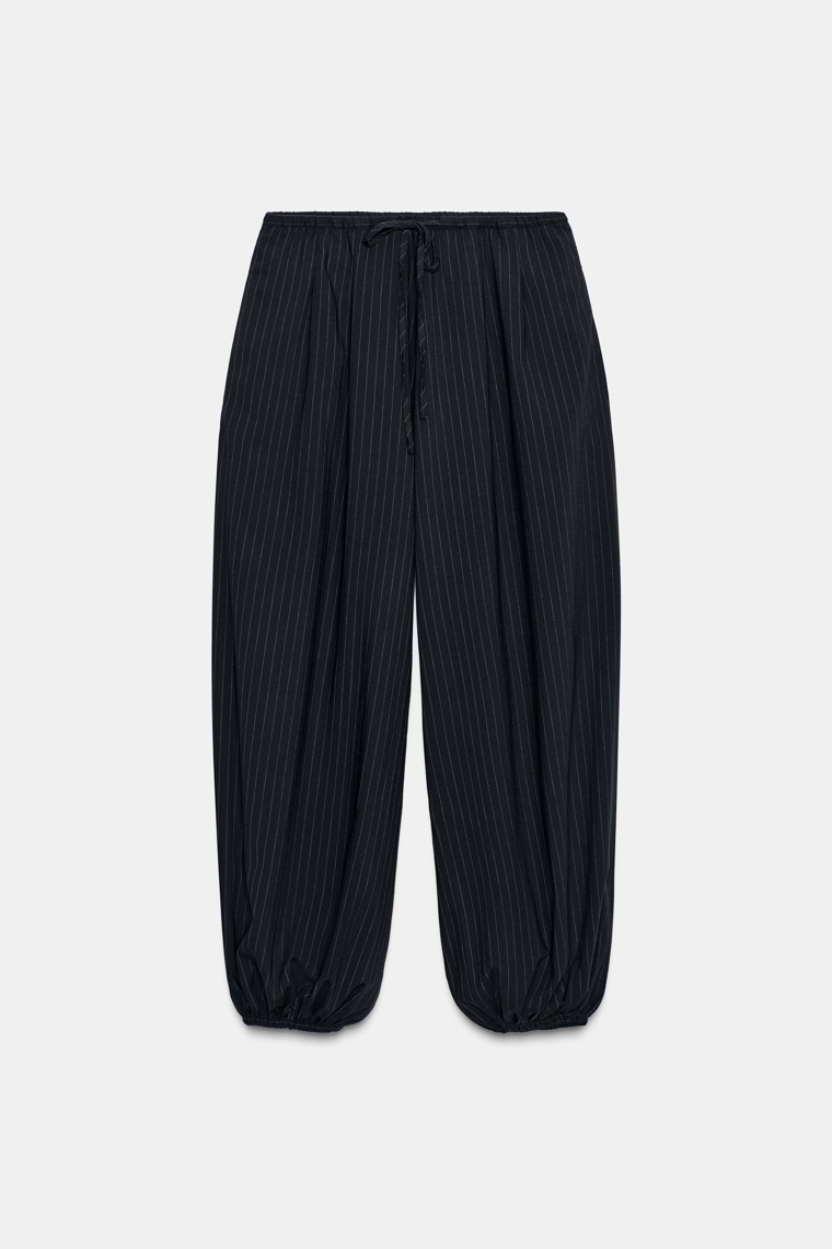 Брюки в полоску с завышенной талией из коллекции zw