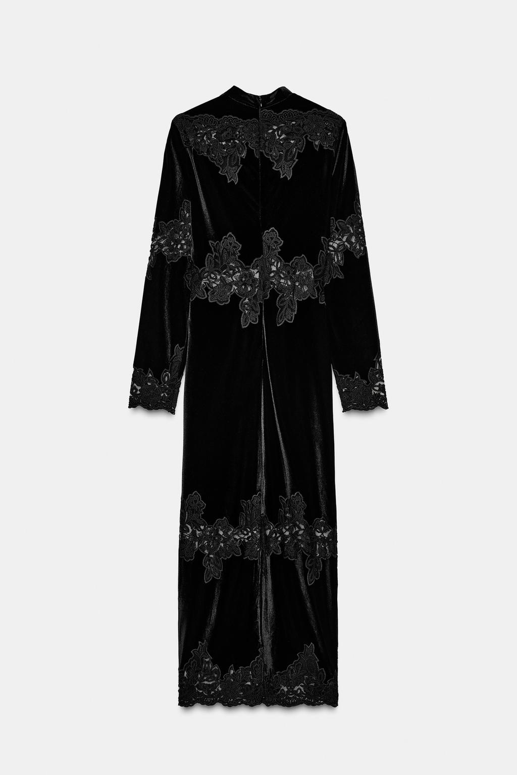 БАРХАТНОЕ ПЛАТЬЕ С КРУЖЕВОМ