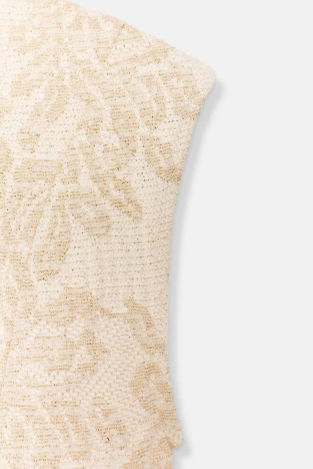 ПЛАТЬЕ ИЗ ЖАККАРДА С МЕТАЛЛИЗИРОВАННОЙ НИТЬЮ