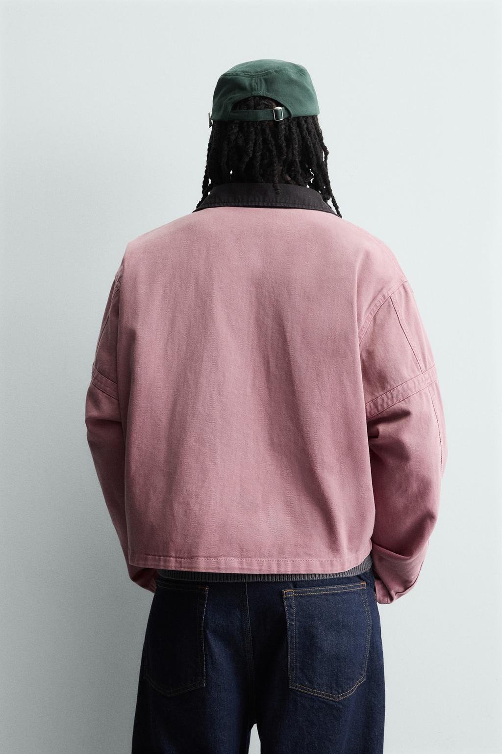 Куртка с контрастным воротником