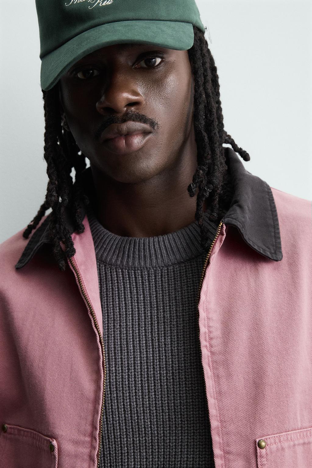 Куртка с контрастным воротником