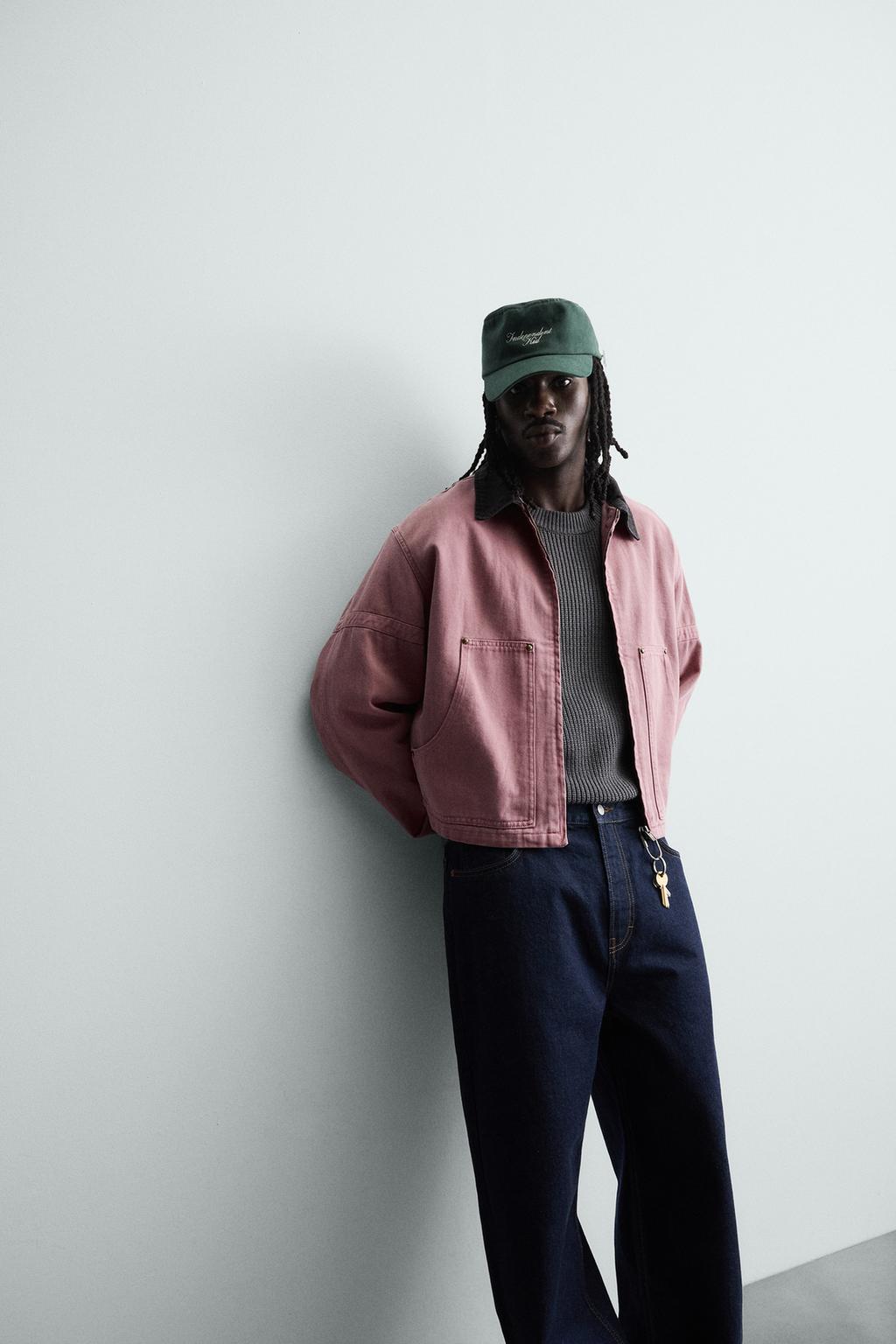 Куртка с контрастным воротником