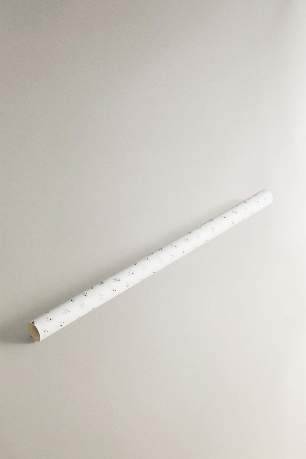 Блестящая упаковочная бумага для подарков на рождество с листьями