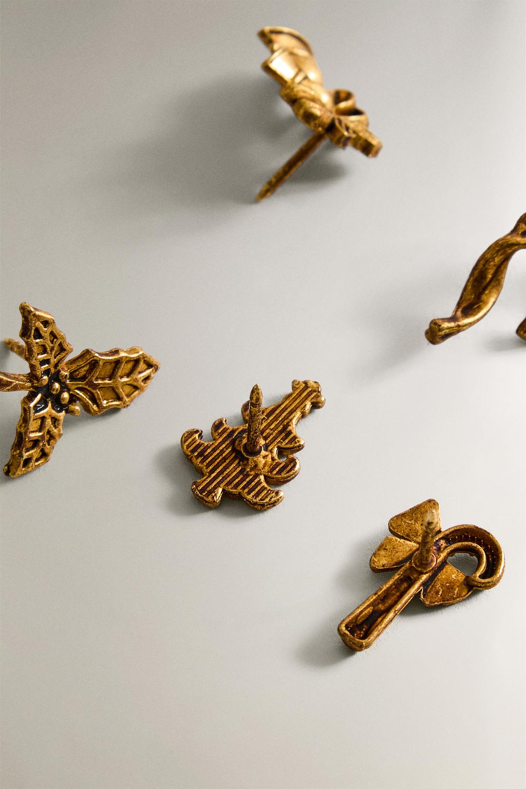 Набор рождественских штырей для свечей (упаковка из 6 штук)