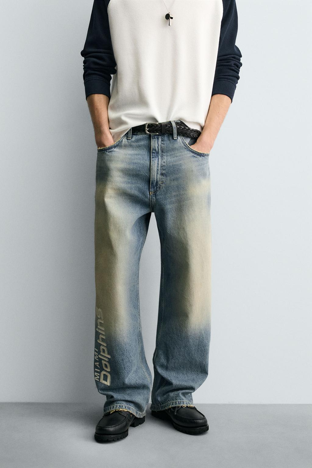 ДЖИНСЫ RELAXED FIT С ВЫШИВКОЙ NFL MIAMI DOLPHINS