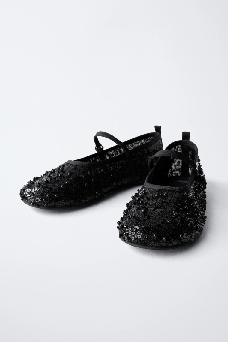 БАЛЕТКИ С ПРЯЖКОЙ И ЖЕМЧУЖИНАМИ