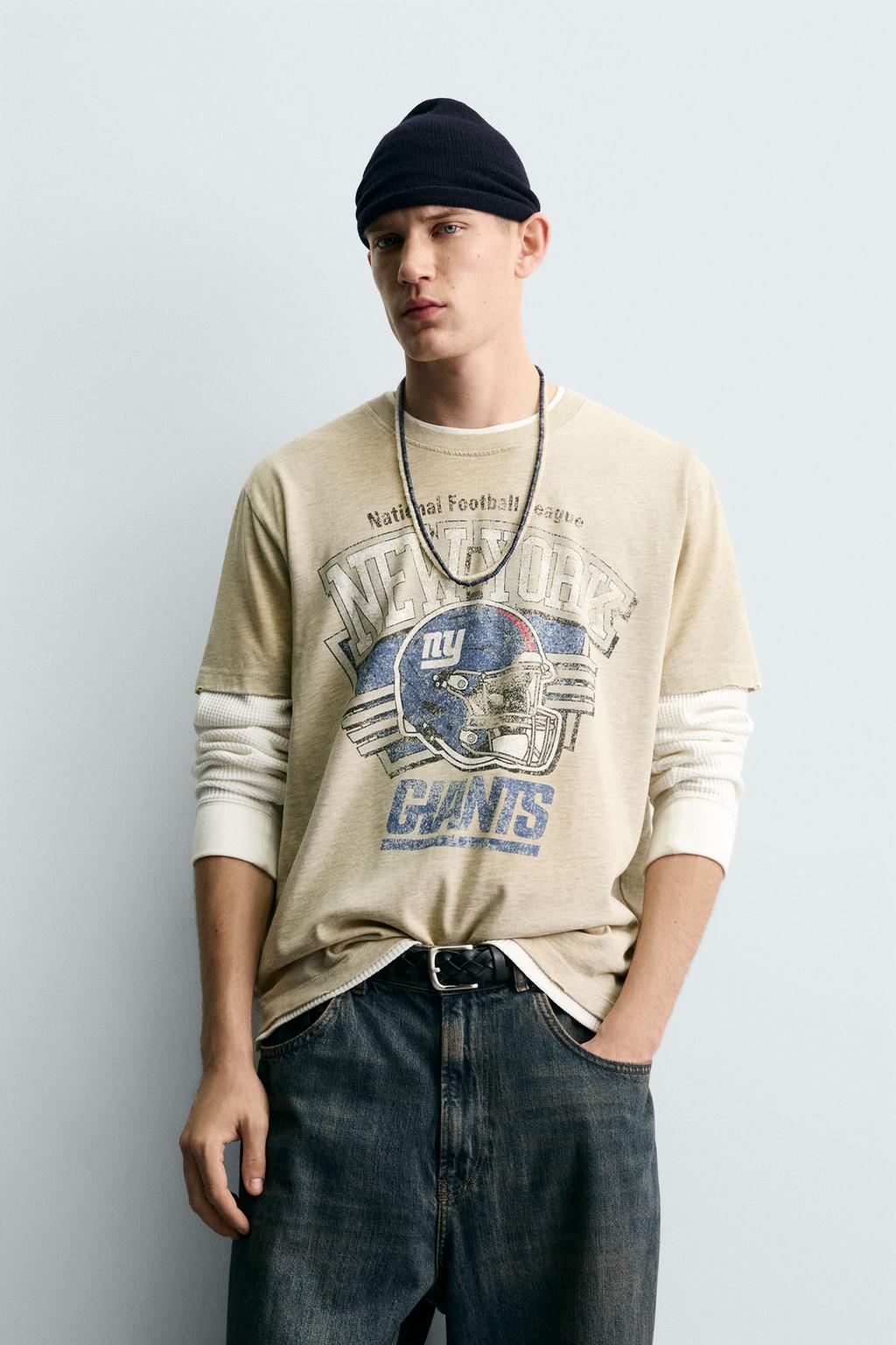 ФУТБОЛКА С ЭФФЕКТОМ ПОТЕРТОСТИ NFL NEW YORK GIANTS