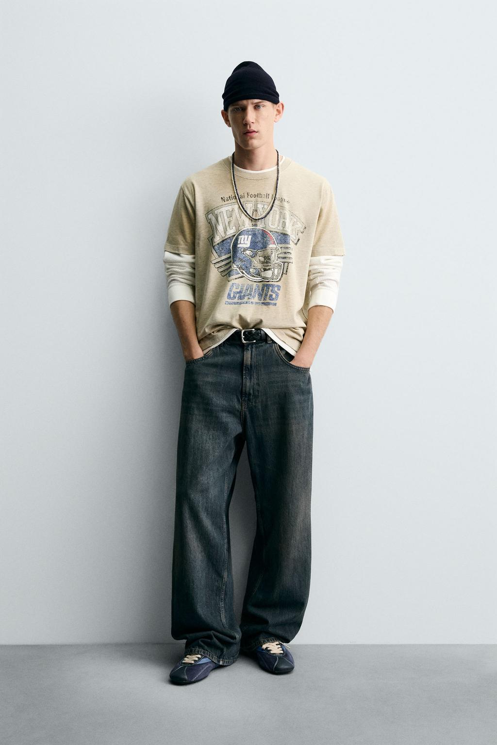 ФУТБОЛКА С ЭФФЕКТОМ ПОТЕРТОСТИ NFL NEW YORK GIANTS