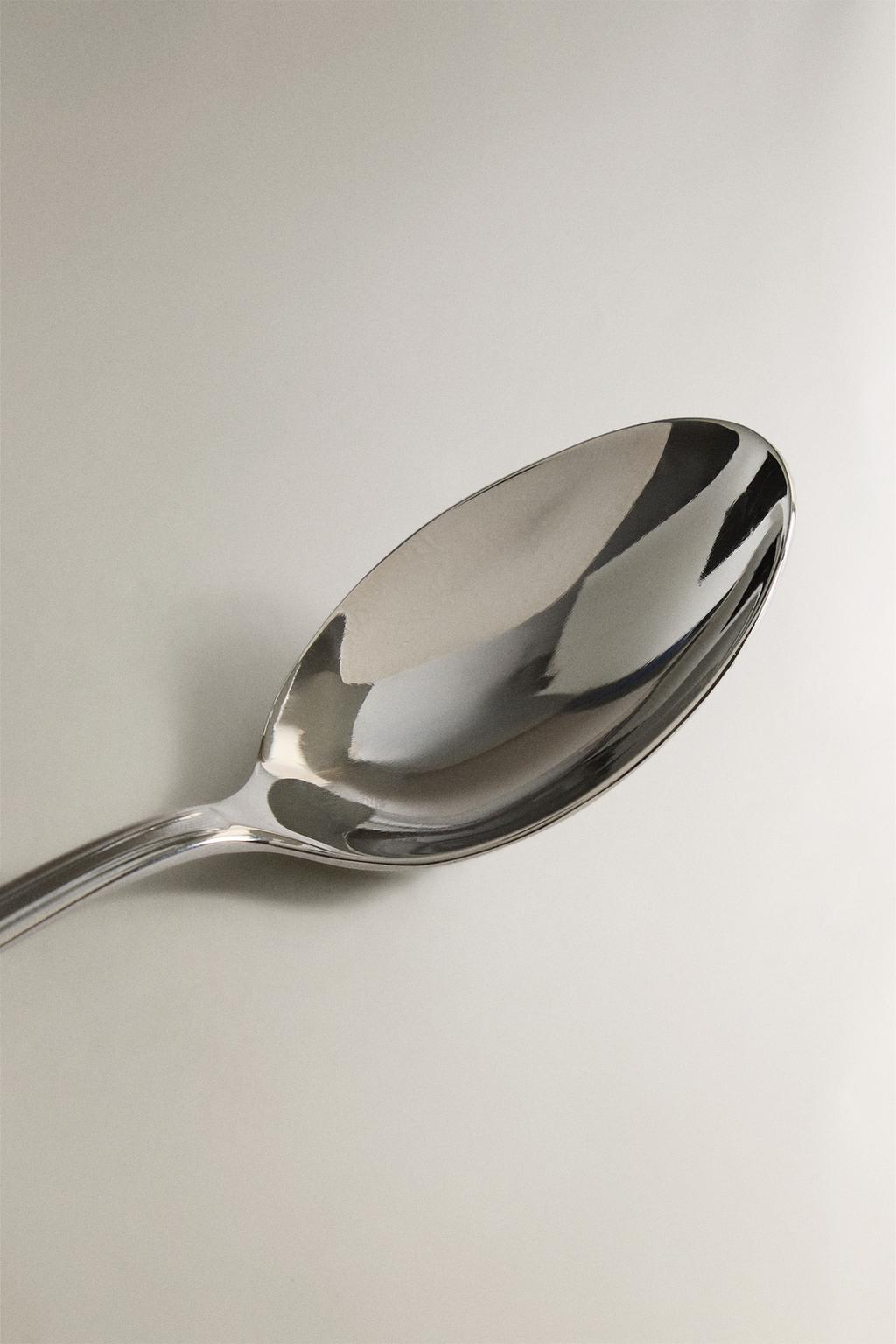 Блестящая кофейная ложка из нержавеющей стали