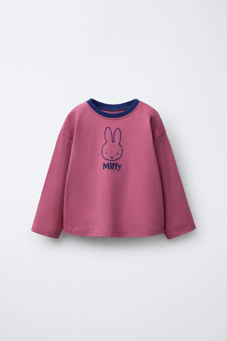 ФУТБОЛКА С ПРИНТОМ MIFFY™ MERCIS BV © И КОНТРАСТНЫМИ ВСТАВКАМИ