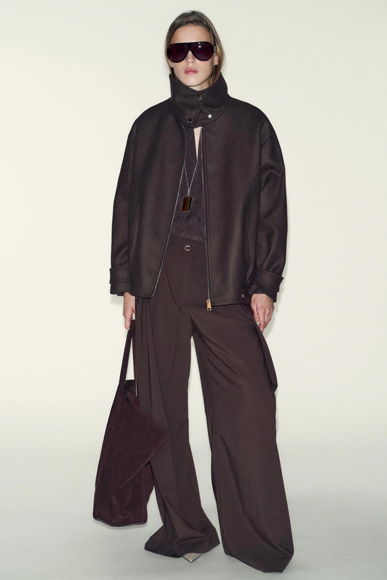 БОМБЕР ИЗ ШЕРСТИ С ВЫСОКИМ ВОРОТНИКОМ