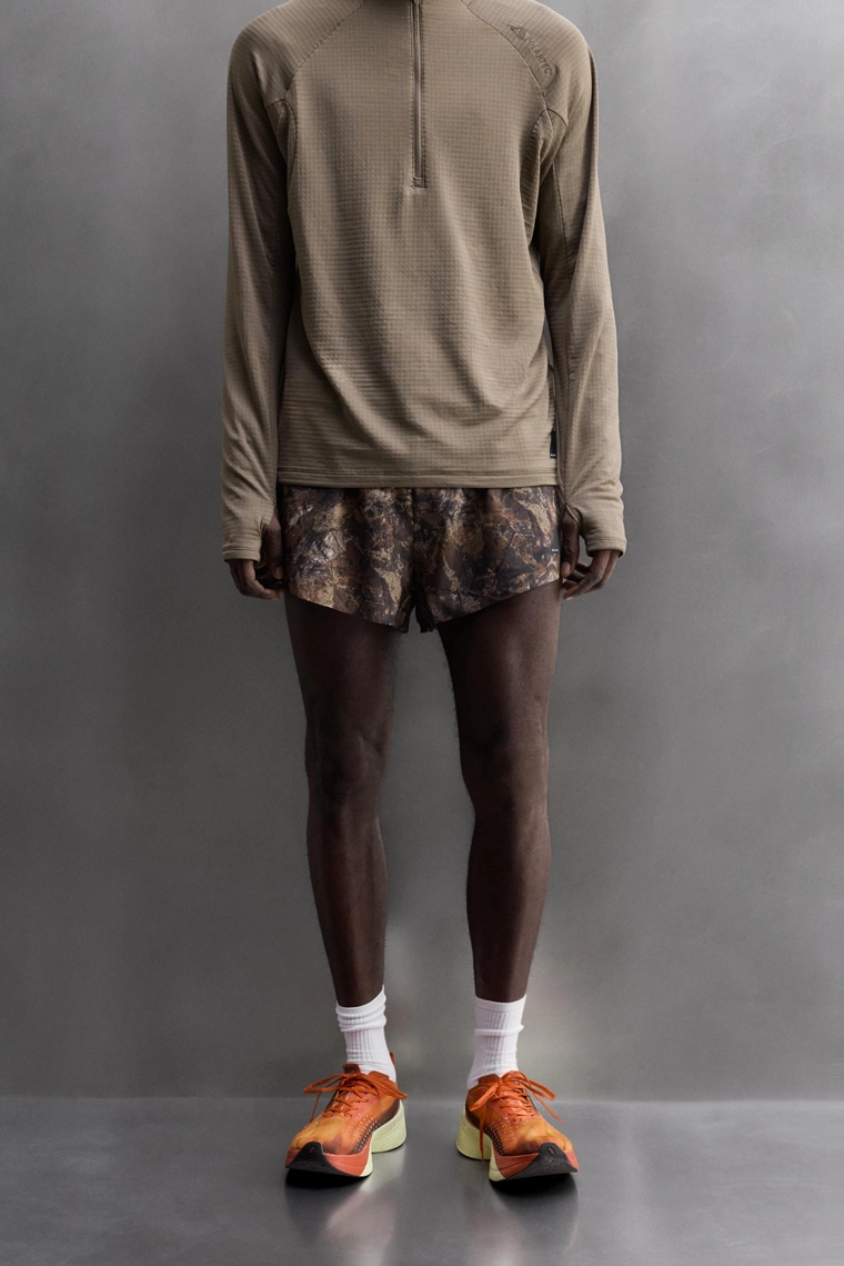 БЕГОВЫЕ ШОРТЫ С ПРИНТОМ В ВИДЕ ДЕРЕВЬЕВ