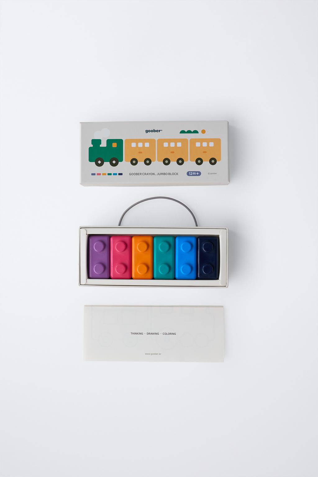 НАБОР ИЗ ШЕСТИ БЛОКОВ МЕЛКОВ JUMBO GOOBER® И ЛИСТОВ ДЛЯ РИСОВАНИЯ