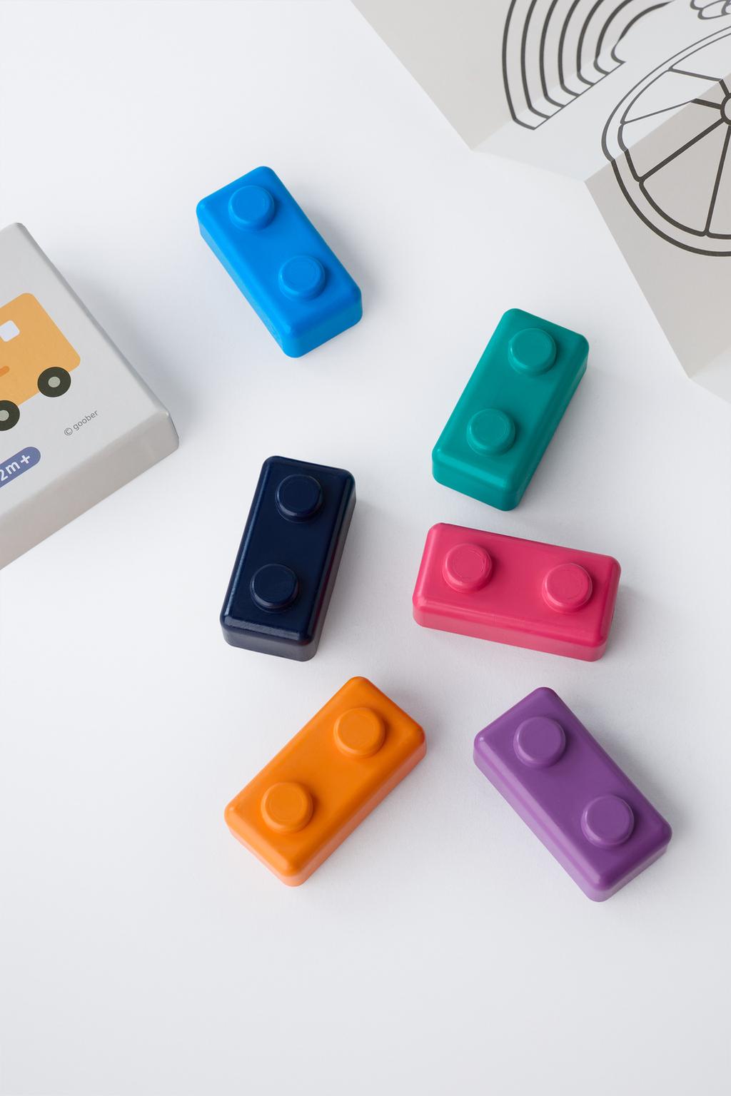 НАБОР ИЗ ШЕСТИ БЛОКОВ МЕЛКОВ JUMBO GOOBER® И ЛИСТОВ ДЛЯ РИСОВАНИЯ