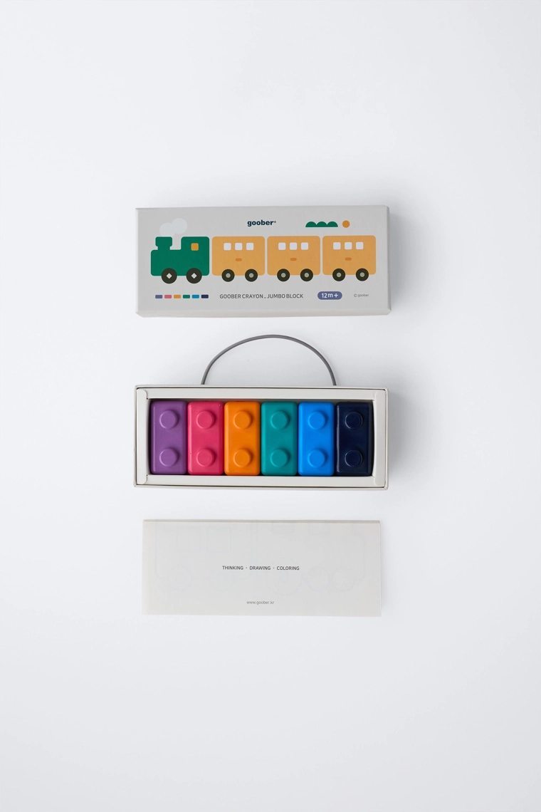 НАБОР ИЗ ШЕСТИ БЛОКОВ МЕЛКОВ JUMBO GOOBER® И ЛИСТОВ ДЛЯ РИСОВАНИЯ