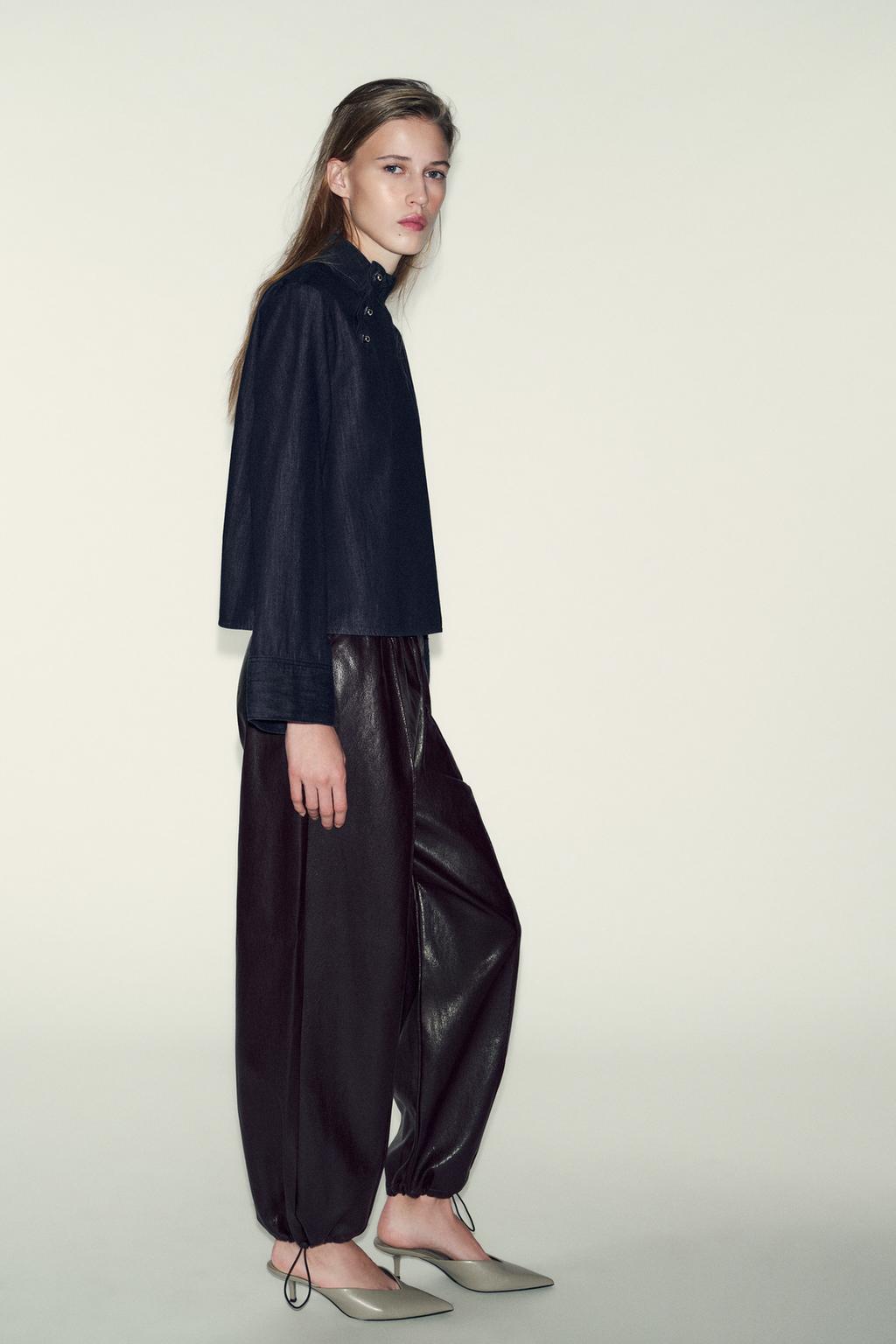 ДЖИНСОВАЯ РУБАШКА Z1975 С ВЫСОКИМ ВОРОТНИКОМ