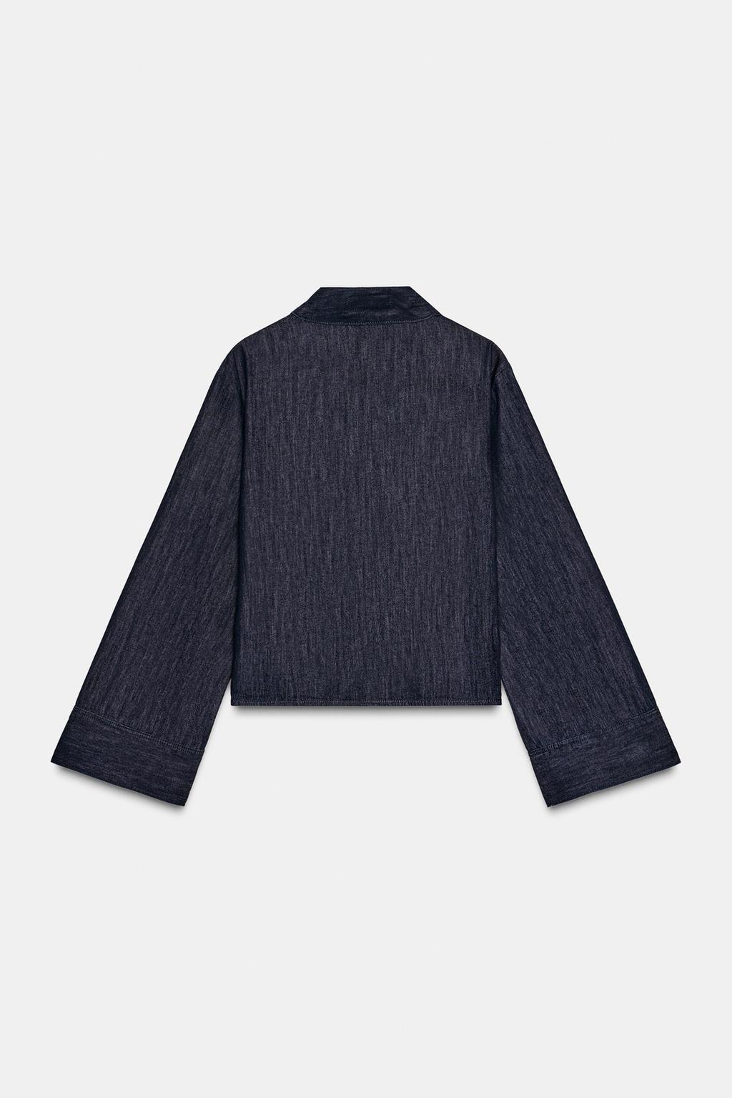 ДЖИНСОВАЯ РУБАШКА Z1975 С ВЫСОКИМ ВОРОТНИКОМ