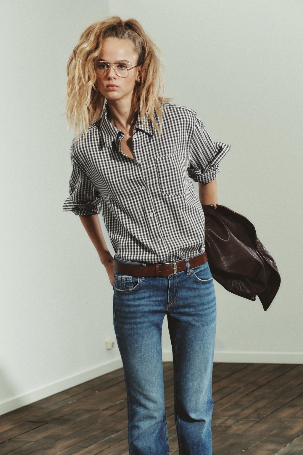 ДЖИНСЫ TRF BOOTCUT С НИЗКОЙ ПОСАДКОЙ И КАРМАНАМИ