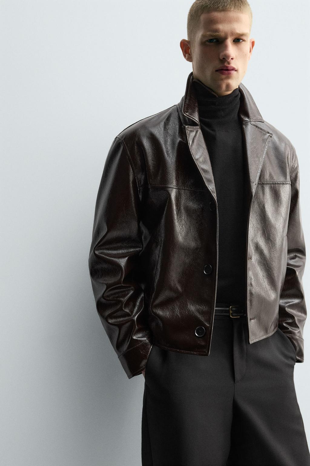 КУРТКА ИЗ БЛЕСТЯЩЕЙ КОЖИ