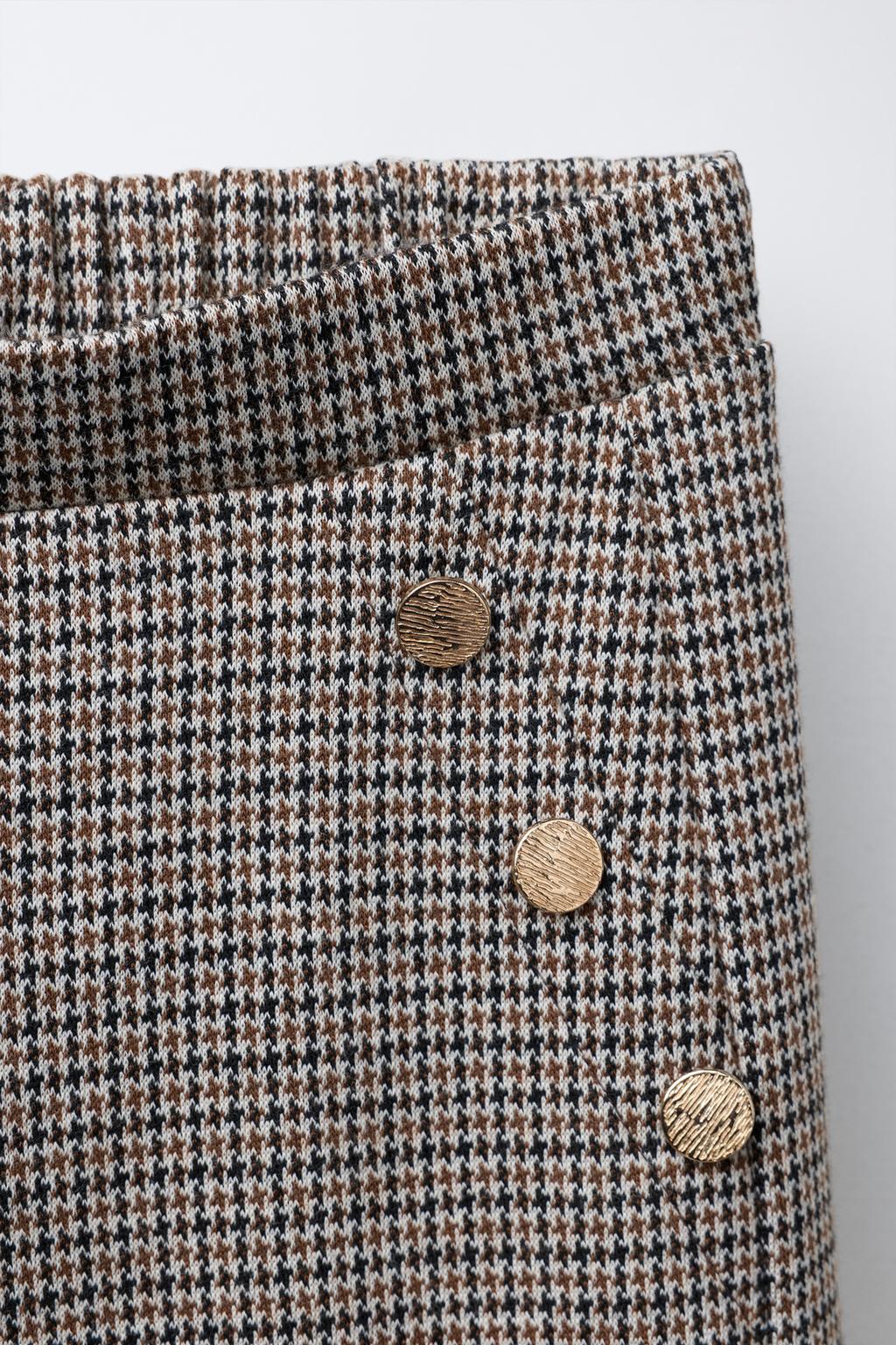 БРЮКИ WIDE LEG ЖАККАРД С ПУГОВИЦАМИ