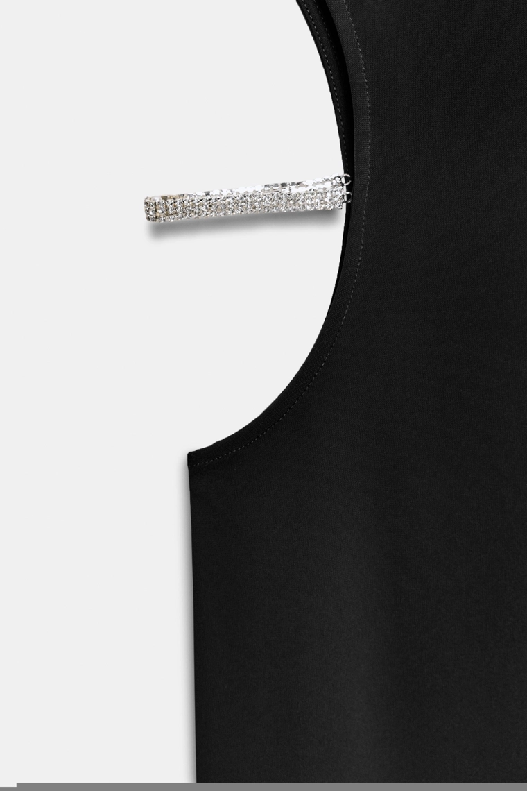 ПЛАТЬЕ С ВЫРЕЗОМ И СТРАЗАМИ