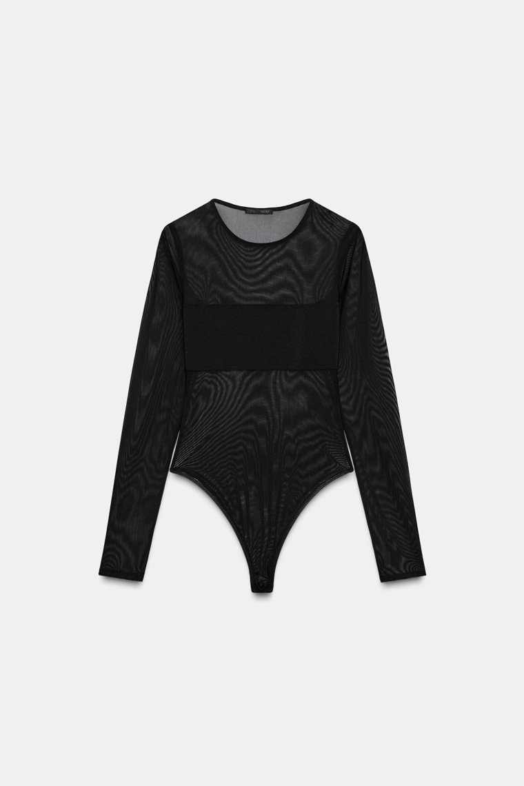 БОДИ ИЗ ТЮЛЯ КОНТРАСТНОГО ЦВЕТА