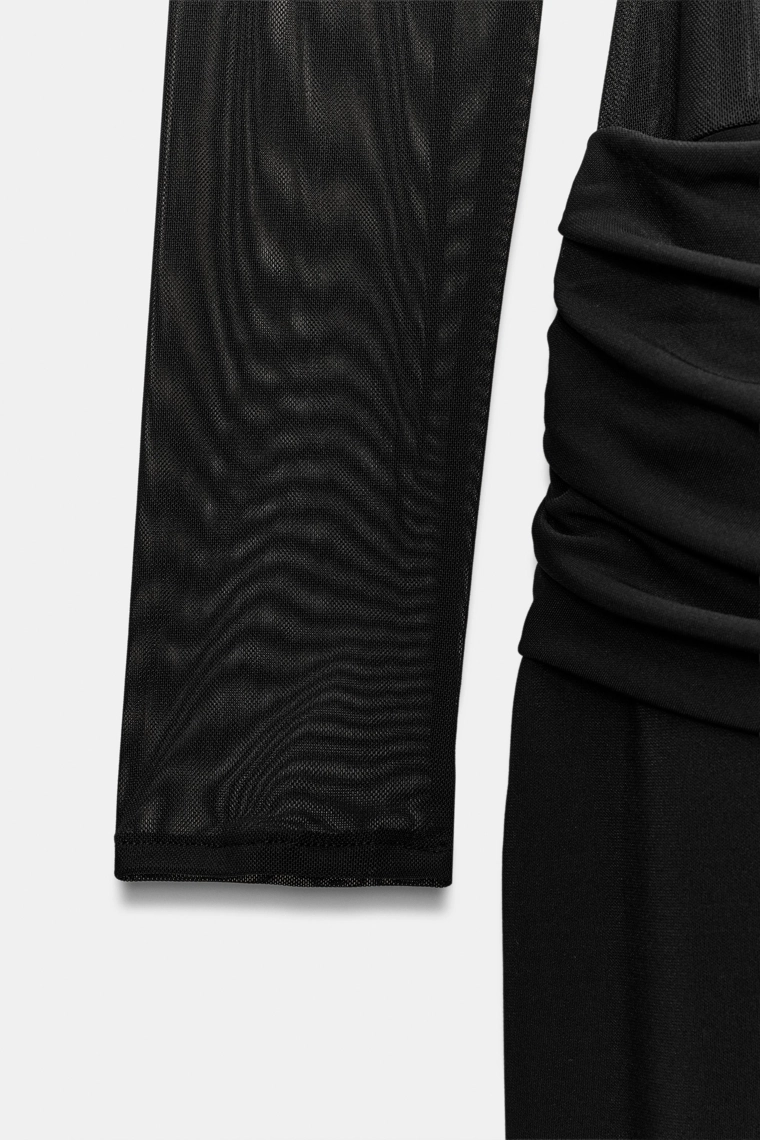 КОМБИНИРОВАННОЕ ПЛАТЬЕ СВОБОДНОГО КРОЯ