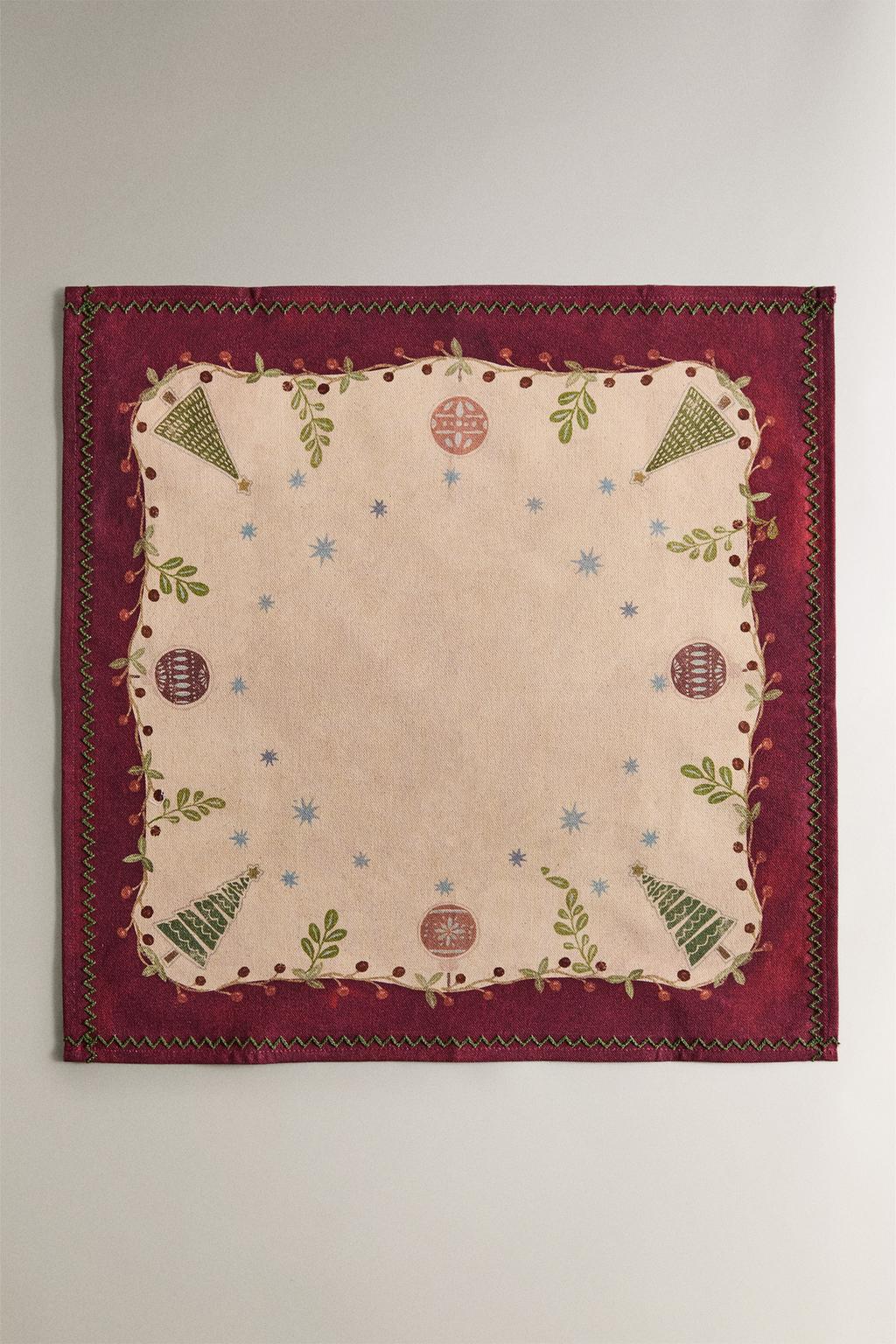 Набор рождественских салфеток с принтом (набор из 2)