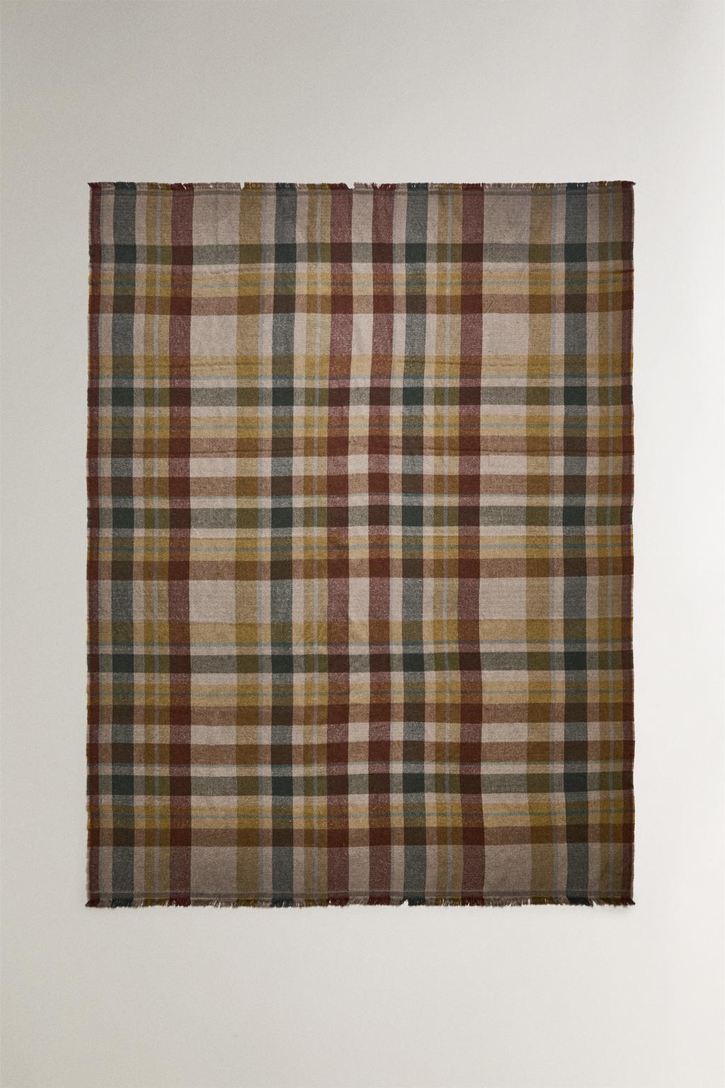 Плед из хлопка в клетку