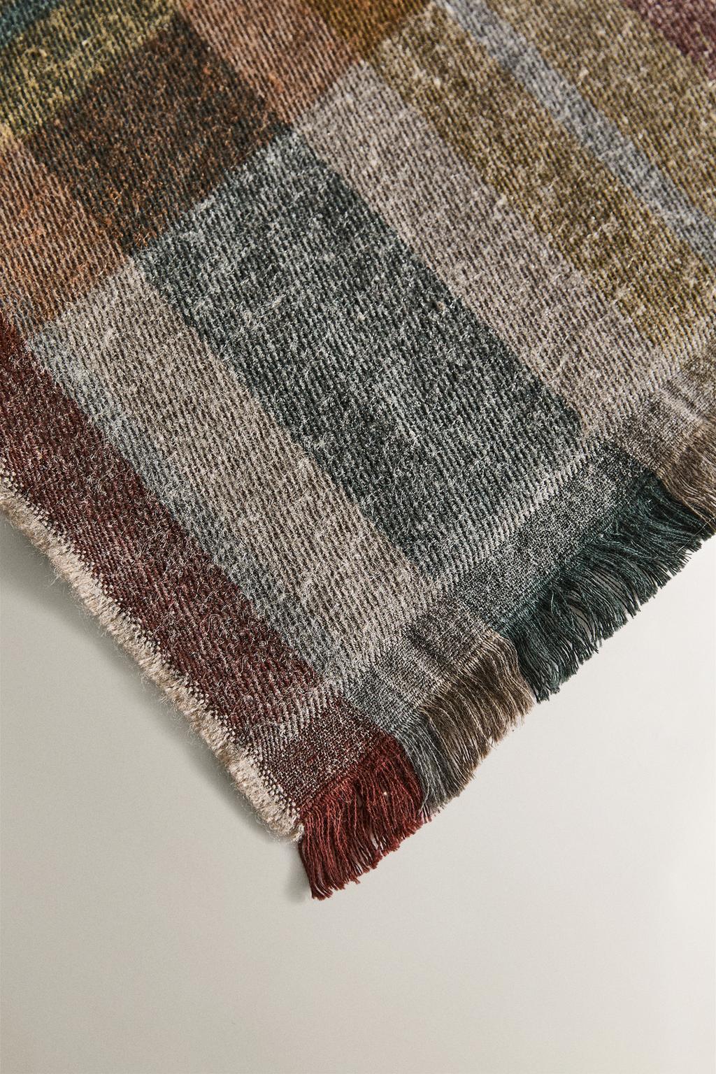 Плед из хлопка в клетку