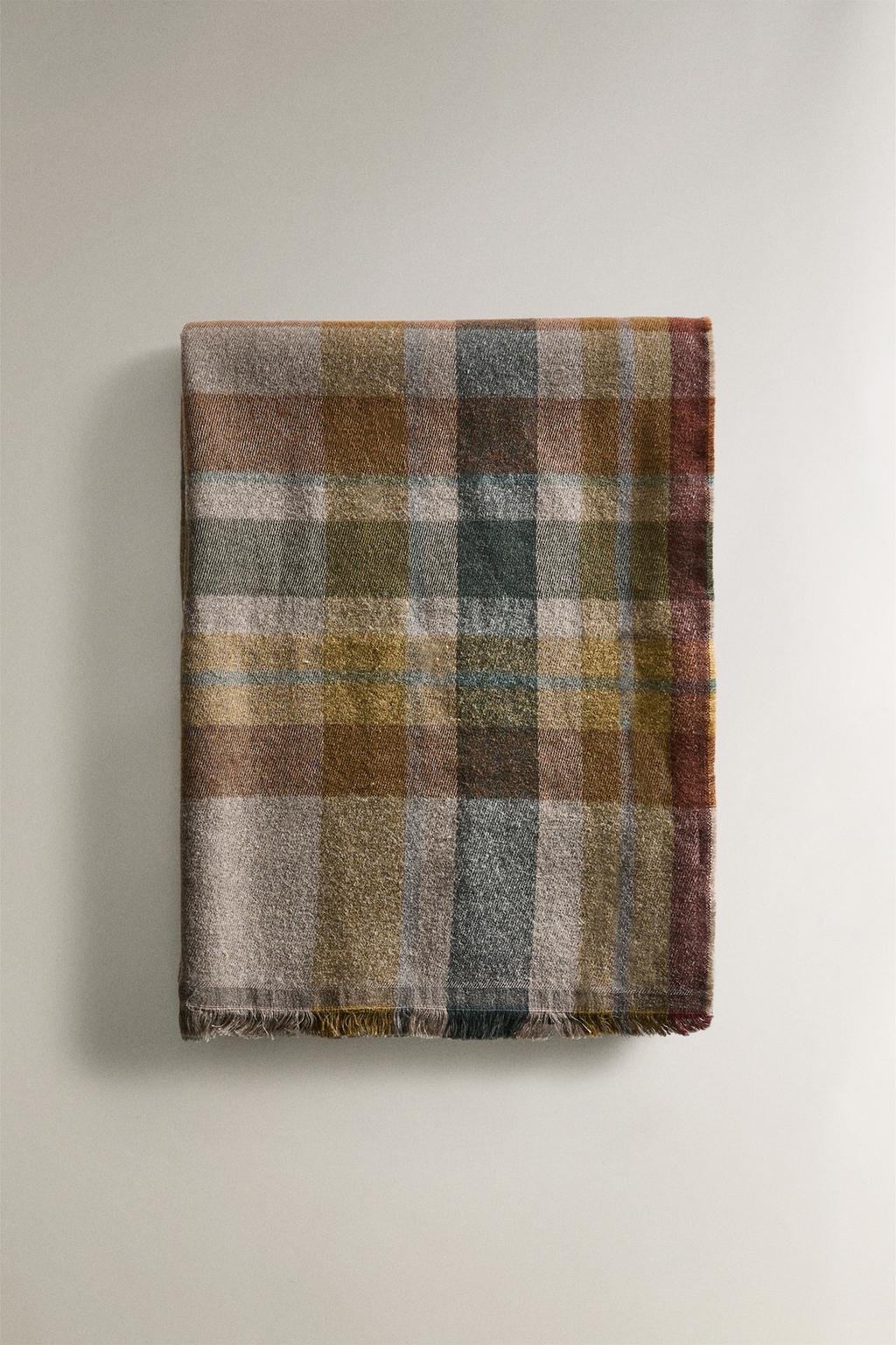 Плед из хлопка в клетку