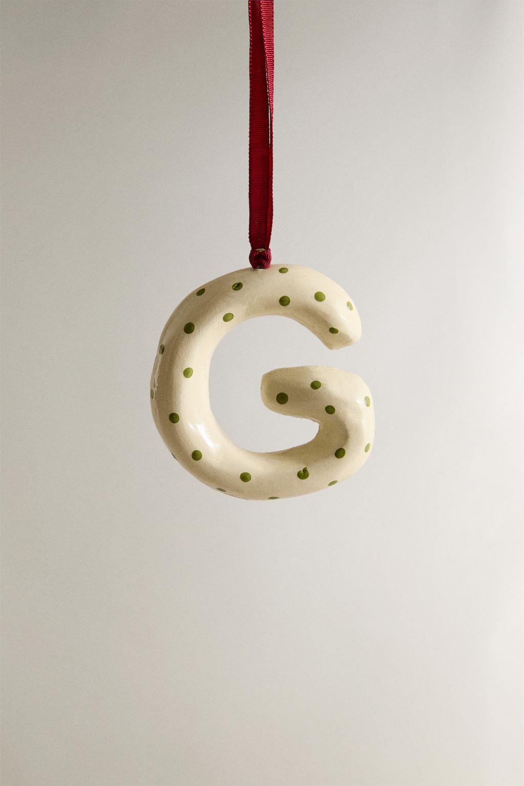Украшение для ёлки буква g