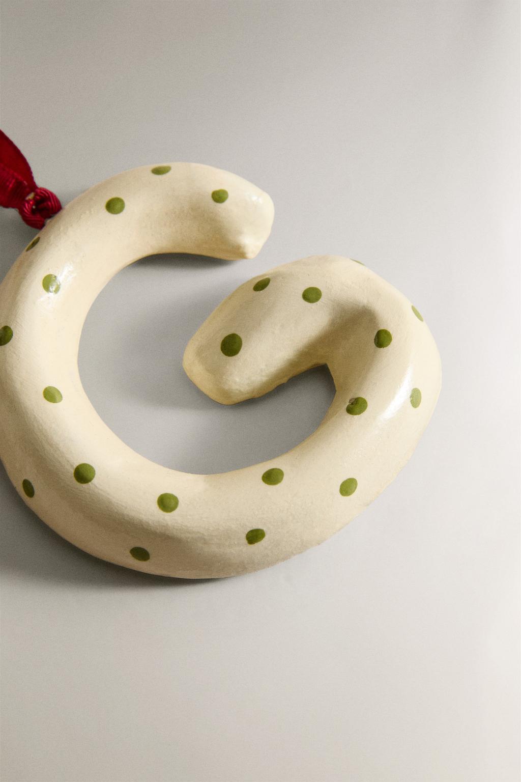 Украшение для ёлки буква g