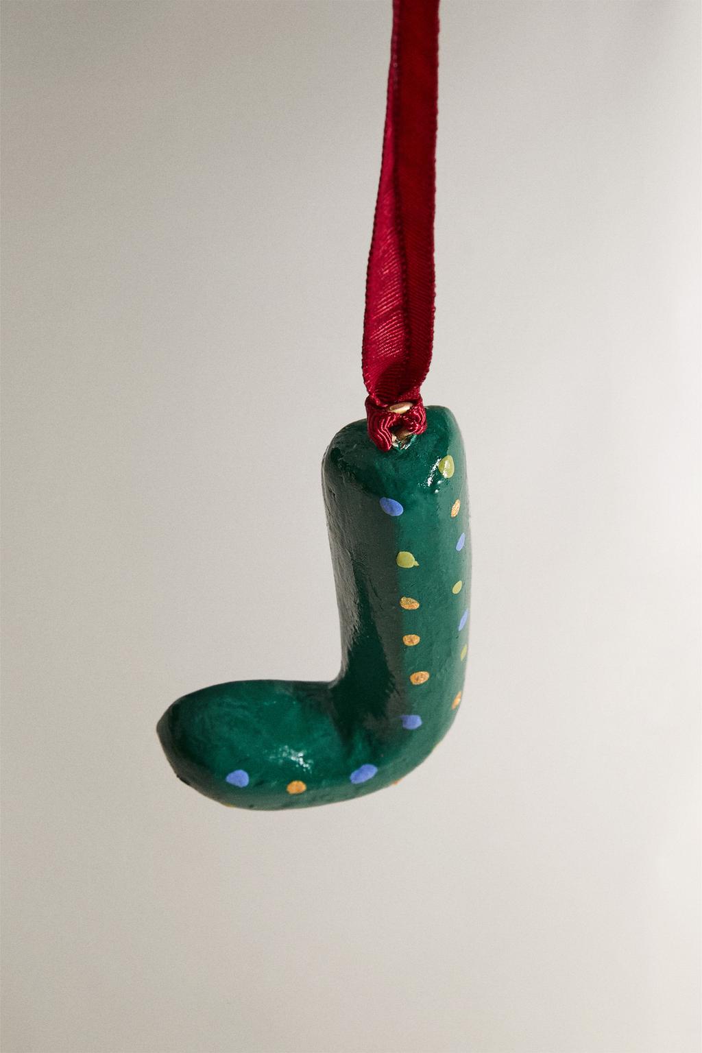 Рождественское украшение елочная игрушка для новогодней елки буквы j