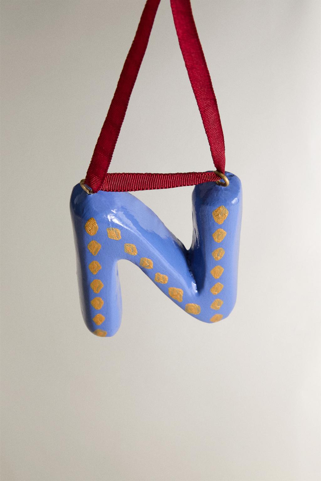 Рождественский украшение елочная игрушка буква n