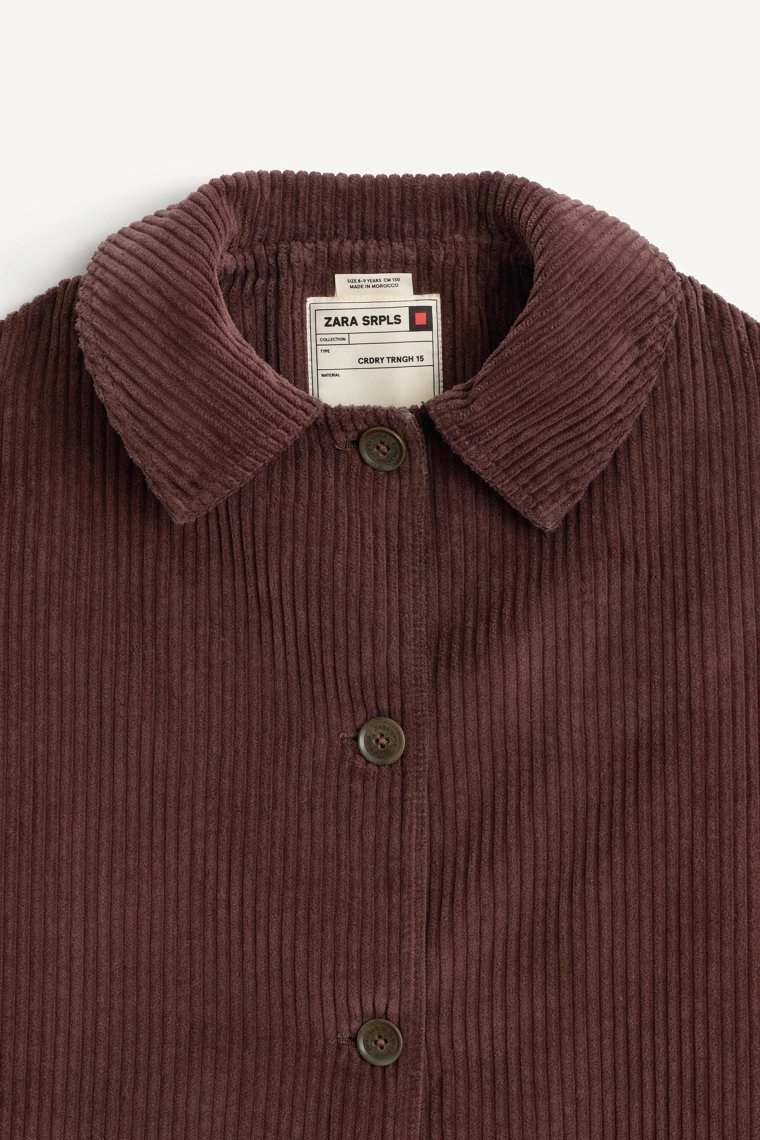 Хлопковый плащ из бархата