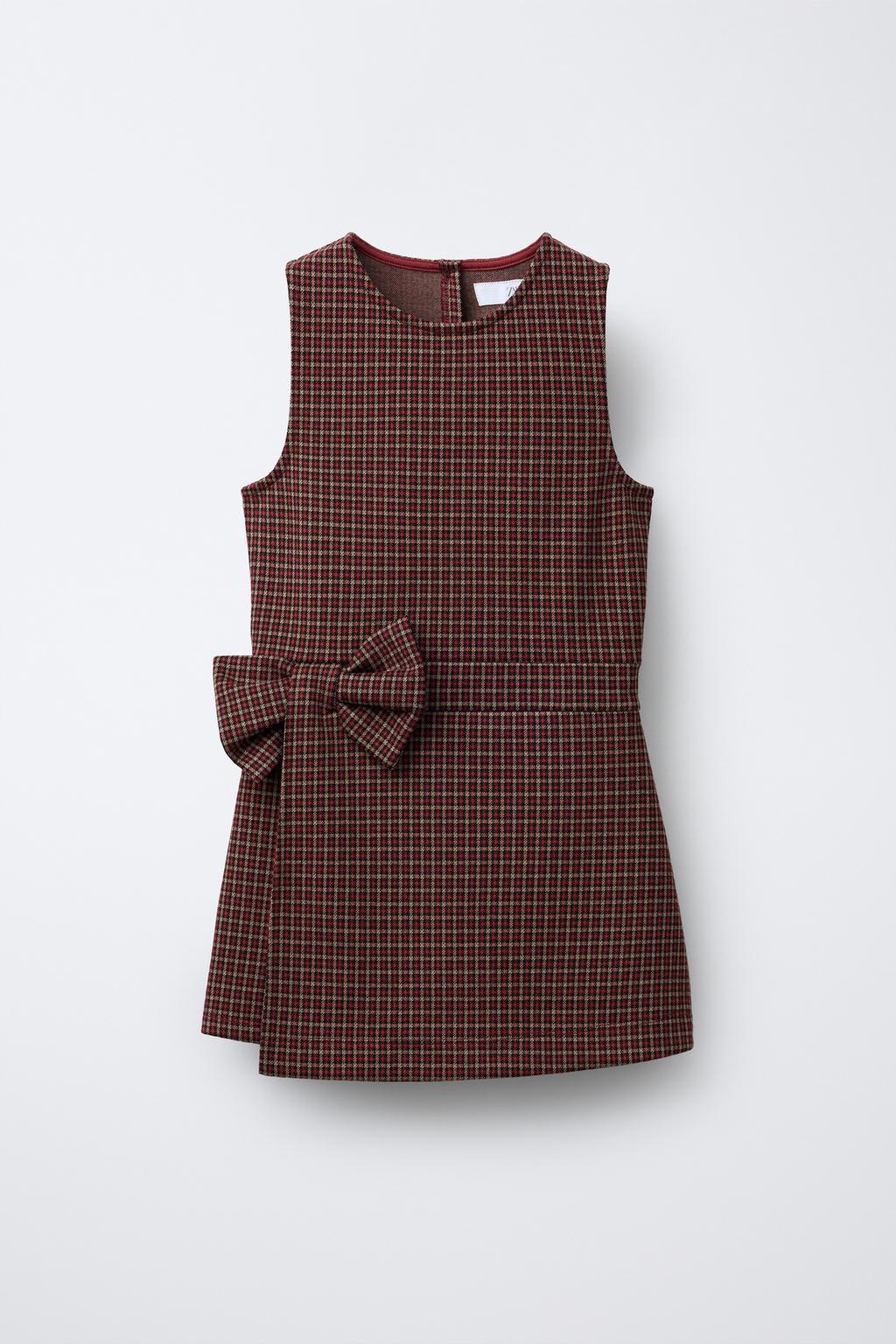 КОРОТКИЙ КОМБИНЕЗОН В КЛЕТКУ С БАНТОМ