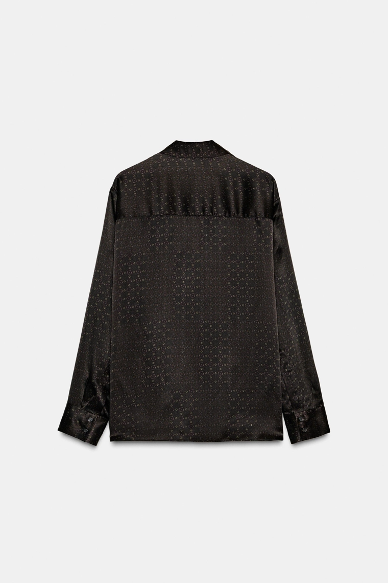 ШЕЛКОВАЯ РУБАШКА В ПИЖАМНОМ СТИЛЕ — ZW COLLECTION